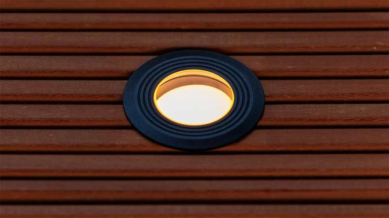 planeo illuminazione patio 12V - Luce da incasso LED Onyx 60 RA - 1W 23Lumen