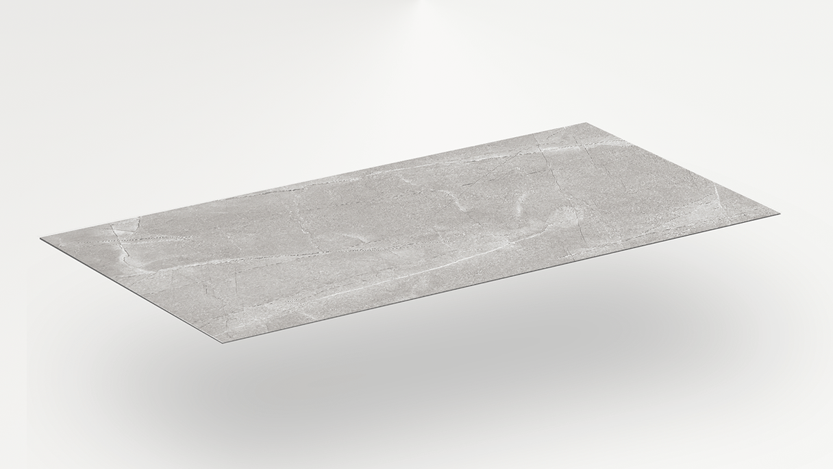 Rivestimento murale planeo in SPC - CeraRock Tile Light Grey Marble XL 280 x 117,5 cm