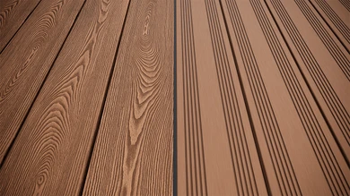planeo SolidWood WPC tavola solido - Marrone chiaro 3m francese/strutturato