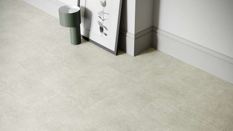 planeo Rigido Vinile ad incastro - SolutionX 2in1 Concrete Grey Light | Isolamento acustico integrato (ECF-0099)