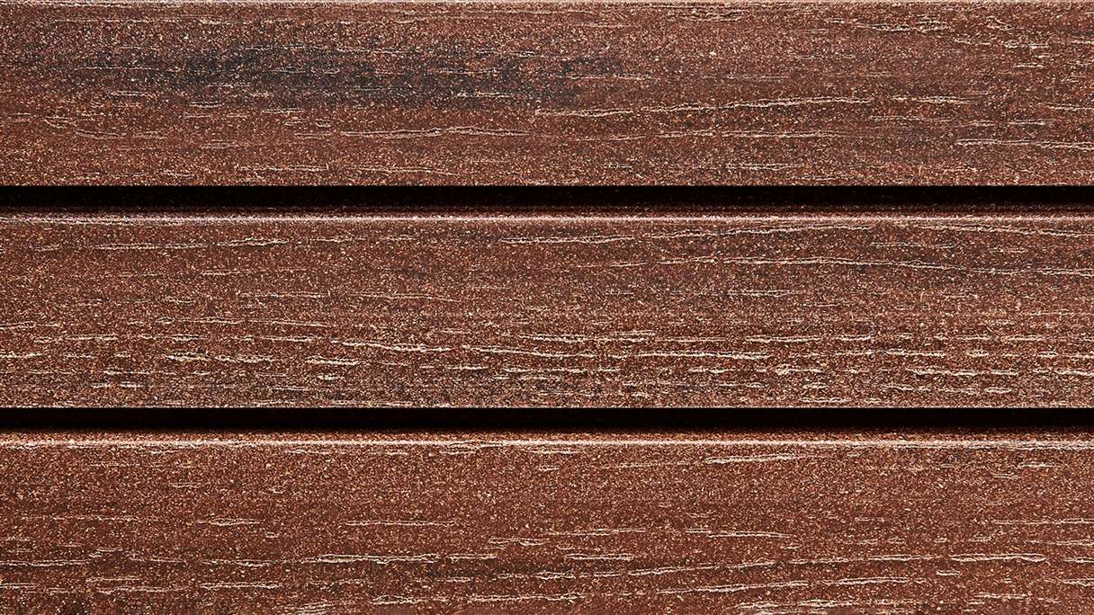 planeo Fassado - Rivestimento facciata a fasce romboidale WPC marrone Piccolo 6 m