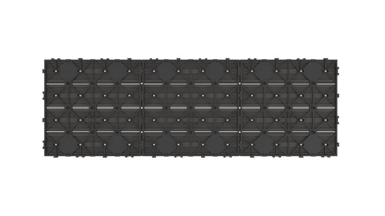 Piastrella per terrazza planeo in WPC-CoEx, grigio scuro, 90x30 cm