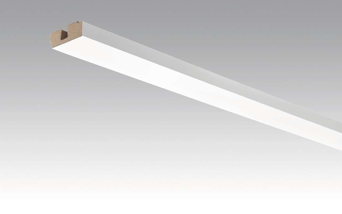 Battiscopa MEISTER battiscopa a soffitto verniciabile bianco DF 2222 - 2380 x 40 x 15 mm (200032-2380-02222)
