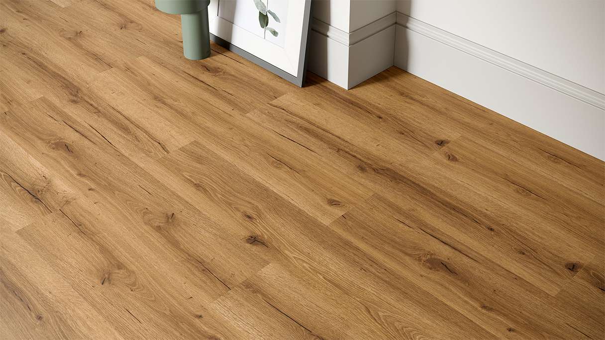 planeo Rigido Vinile ad incastro - SolutionX 2in1 Oak Natural Rustic | Isolamento acustico integrato (ECF-0092)