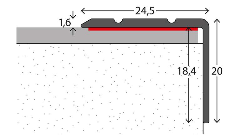 profilo angolare planeo 261 - 100 cm