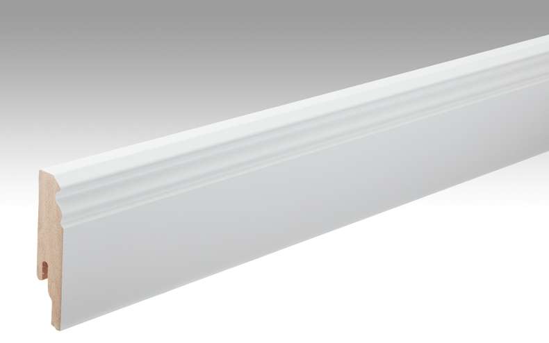 Battiscopa MEISTER Uni bianco lucido DF 324 - 2380 x 80 x 18 mm (200001-2380-00324)