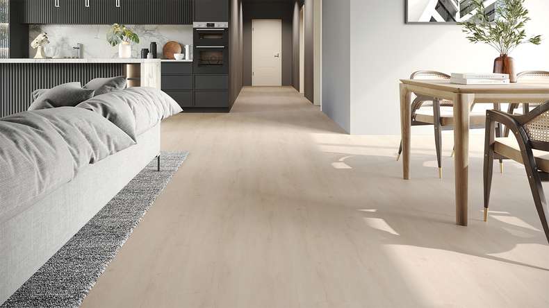 planeo Vinile rigido a incastro - GRANDline Ivory Oak | Isolamento acustico integrato (NF-GL-856-N)