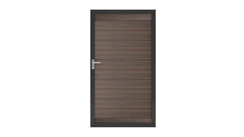 planeo Gardence Strong - Porta universale BPC Noce coex con telaio in alluminio antracite