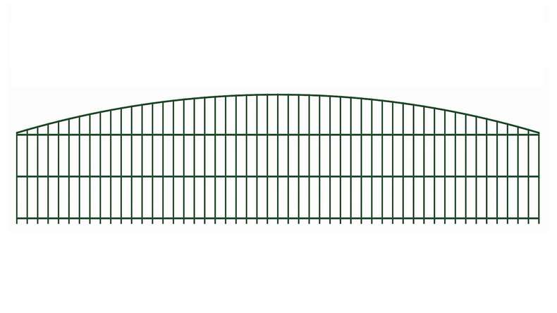 planeo doppia barra decorativa Bow 6/6/6 RAL 6005 verde muschio
