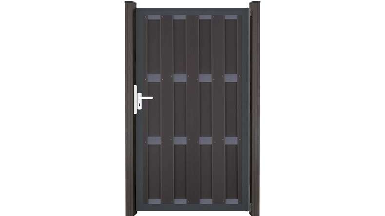 planeo Gardence Premade - Porta BPC DIN Sinistro antracite 100 x 180 x 4,0cm - telaio antracite