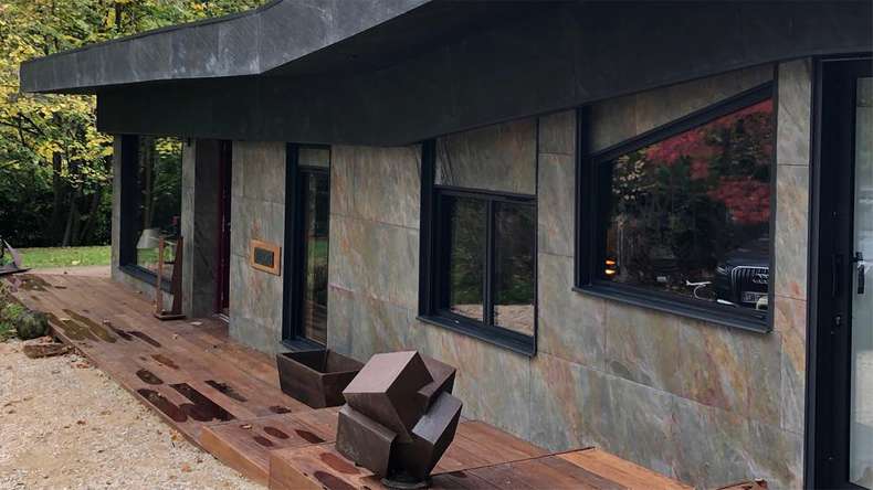 planeo EVOLITH Slate&Stone - Rivestimento in pietra naturale Oxide Wood 1220 x 610 mm