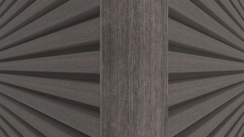 planeo LINEA - Profilo angolare esterno in alluminio CoEx, grigio scuro, 3000 x 66 x 66 mm