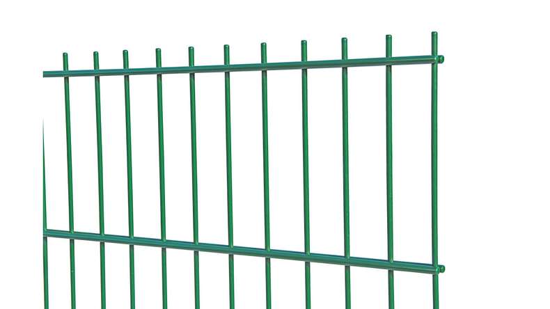 Recinzione a doppia maglia pesante 8/6/8 RAL 6005 verde muschio Altezza - 2430 x 2510 mm