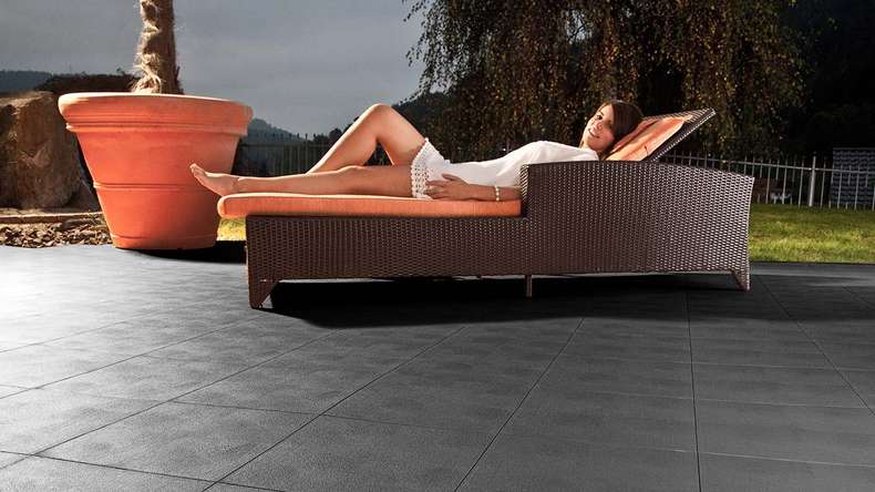planeo click tile Floor - grigio scuro