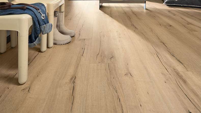 MEISTER design flooring MeisterDesign. next DL 500 S - 07139 Rovere chiaro di recupero | isolamento acustico integrato al calpestio (400055-2052220-07139)