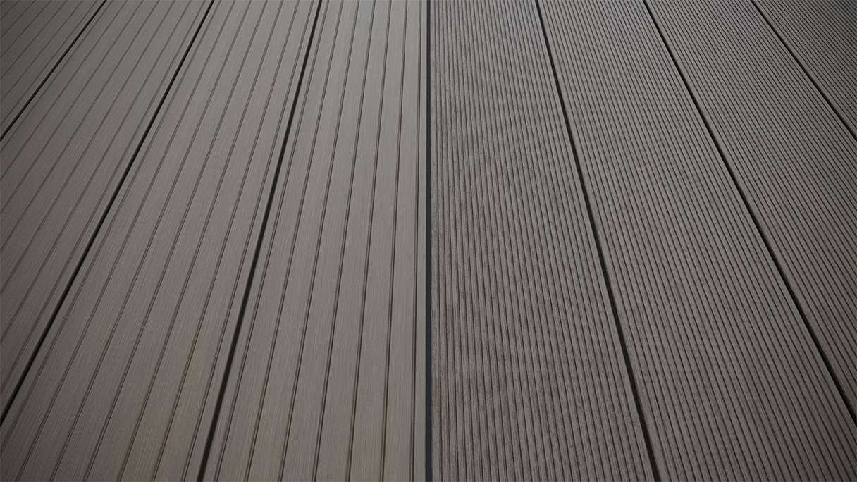 planeo LightWood WPC tavola cava - Grigio chiaro 3m scanalato/scanalato