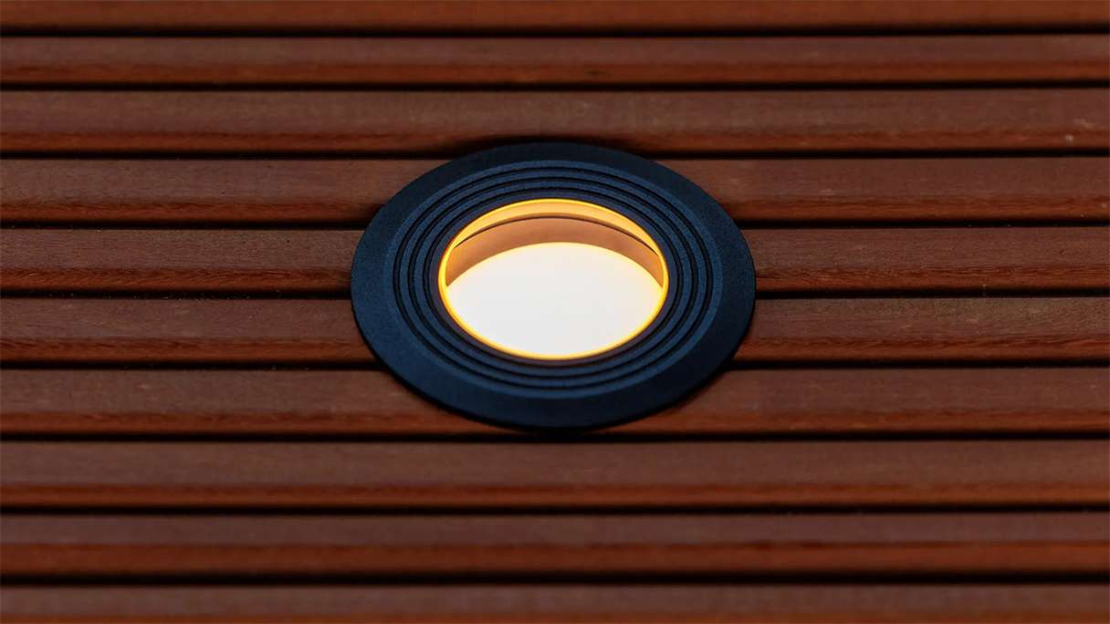 planeo illuminazione patio 12V - Luce da incasso LED Onyx 60 RA - 1W 23Lumen