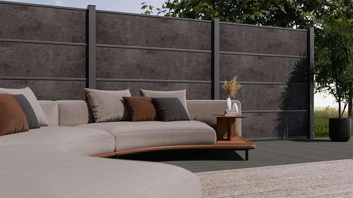 planeo Gardence Resistant - profilo singolo grigio antracite 180 x 45 x 8 mm