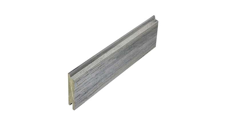 planeo Fassado - Rivestimento di facciata a fasce romboidali WPC grigio grafite XL 6 m