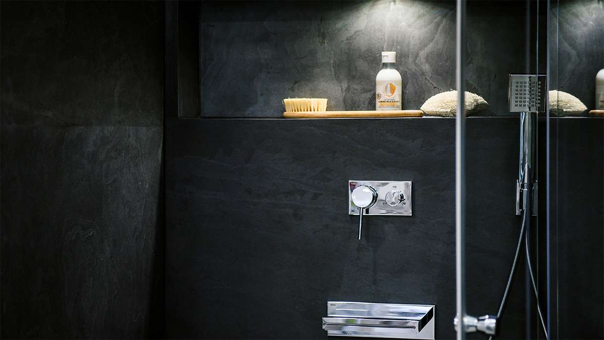 planeo EVOLITH Slate&Stone - Rivestimento in pietra naturale Noctis 1220 x 610 mm