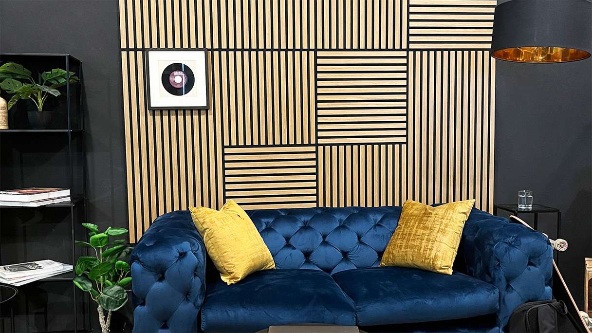 pannello acustico planeo - MixWall Timber Touch Flare Oak 52 x 52 cm | impiallacciato in vero legno (PLMW-00011A)