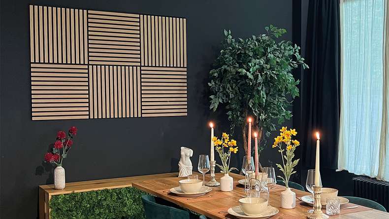 pannello acustico planeo - MixWall Timber Solid Althea Oak 52 x 52 cm | impiallacciato in vero legno MDF (PLMW-10311C)