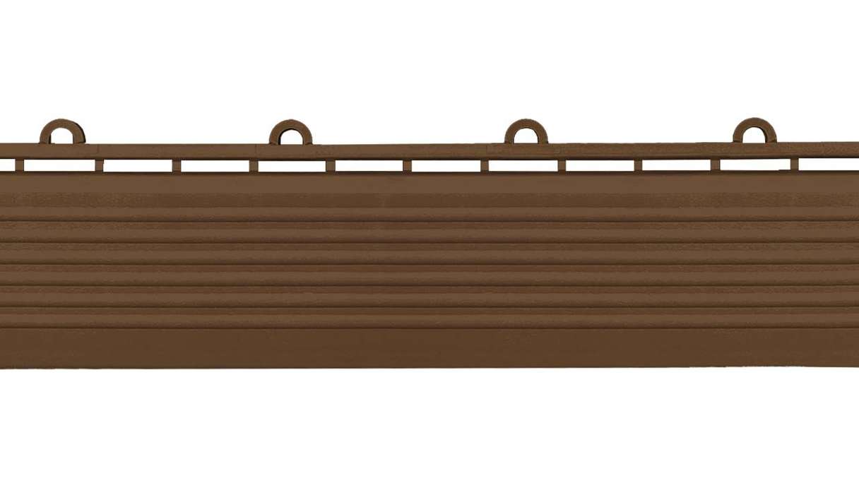 Pannello laterale planeo per piastrelle a incastro 30 x 30 cm - marrone con occhiello