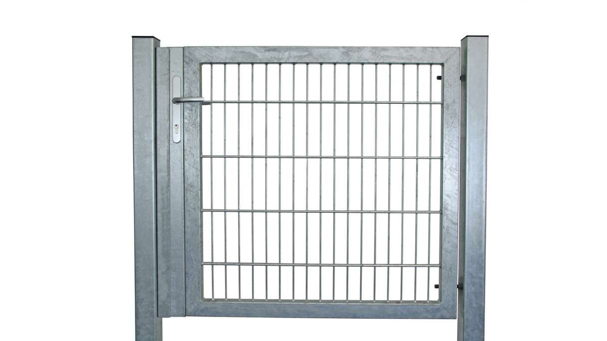 Porta universale pesante a 1 pannello zincata a caldo inclusi i pali della porta