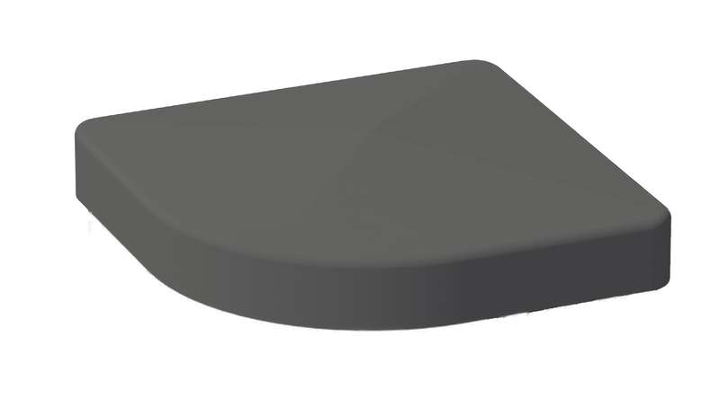 planeo Gardence Metallic - Tappo del Palo per Palo variabili. Palo angolare in alluminio antracite 70 x 70 mm