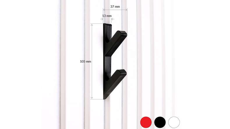 ganci 3D planeo - nero 2 pz.