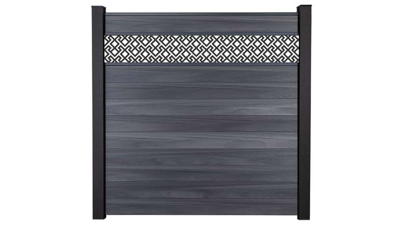 planeo Gardence Strong - recinzione a innesto BPC Abstract stone grey co-ex 180 x 180 cm