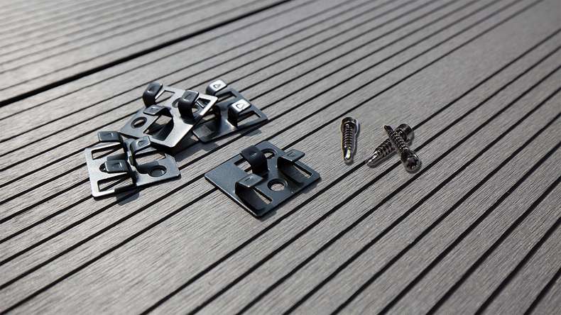 planeo clip per terrazza in acciaio inox ca. 4 mm di giunzione - 100 pz. incl. viti
