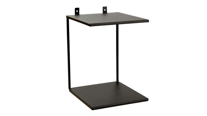scaffale doppio planeo - nero incl. viti