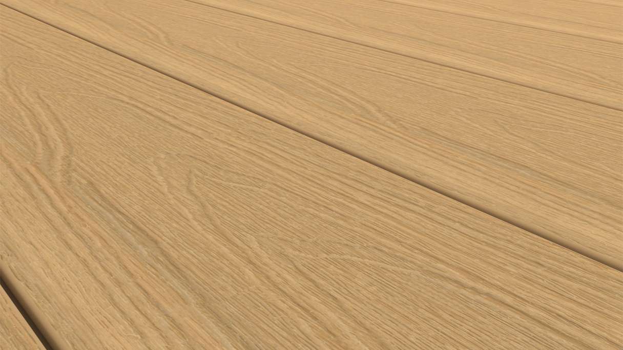 planeo MAXLine Nature - Pannello per decking XL rivestito in WPC CoEx camera cava - sabbia 3m strutturato/liscio spazzolato
