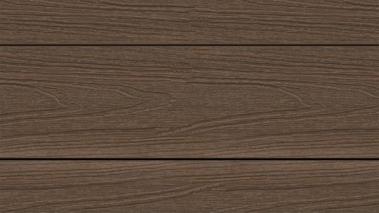 planeo UNIDeck - Doghe per terrazza rivestite in WPC CoEx, Ipe marrone, 3 m - strutturate/liscie spazzolate