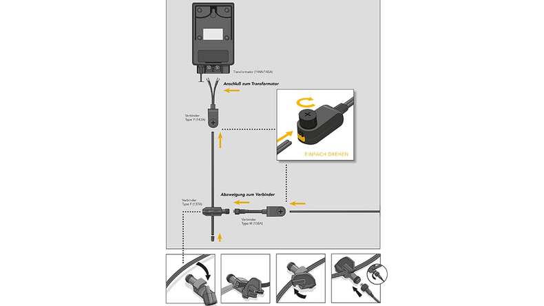planeo illuminazione da giardino 12V - luce stand LED Nodin - 3W 190Lumen