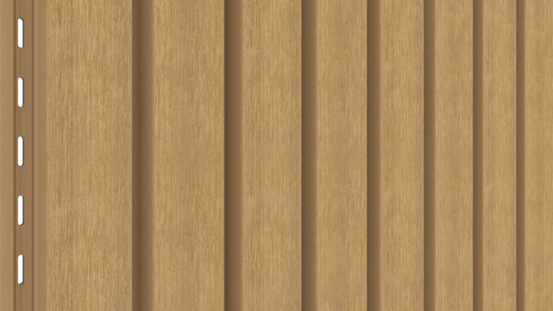 planeo LINEA Wide - Rivestimento per facciate in WPC CoEx, colore sabbia, 2900 x 181 mm