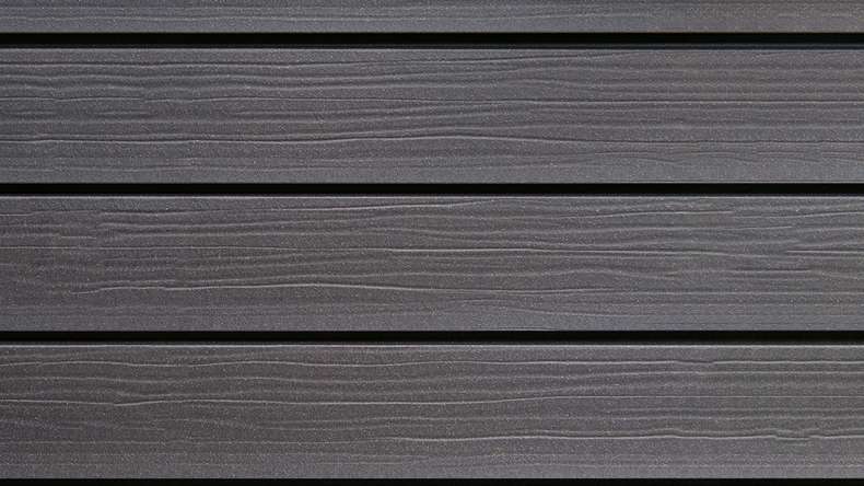 planeo Fassado - Rivestimento di facciata a fasce romboidali WPC Prime grigio basalto XL 6 m
