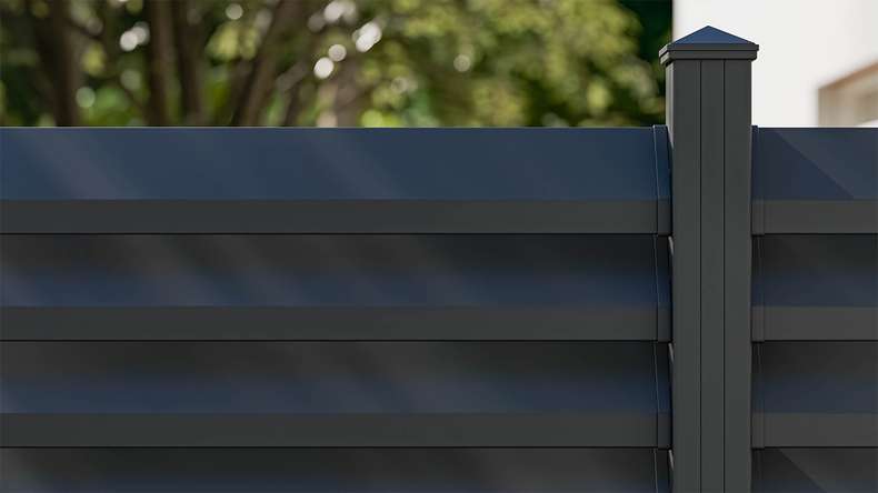 planeo Gardence Metallic Rhombus - Recinzione da giardino in alluminio quadrata antracite | DB703