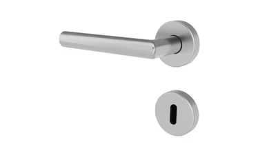 planeo Edelwerk VYRO maniglia per porta in acciaio inox BB rosa tondo