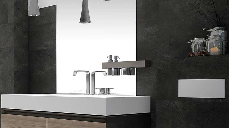 planeo Revea - Rivestimento murale in plastica Ardesia opaca 60 x 30 cm