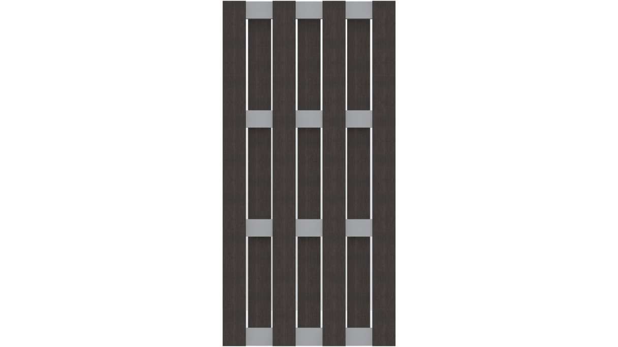 planeo Gardence Premade - Recinzione in BPC Verticale antracite 84,3 x 180cm