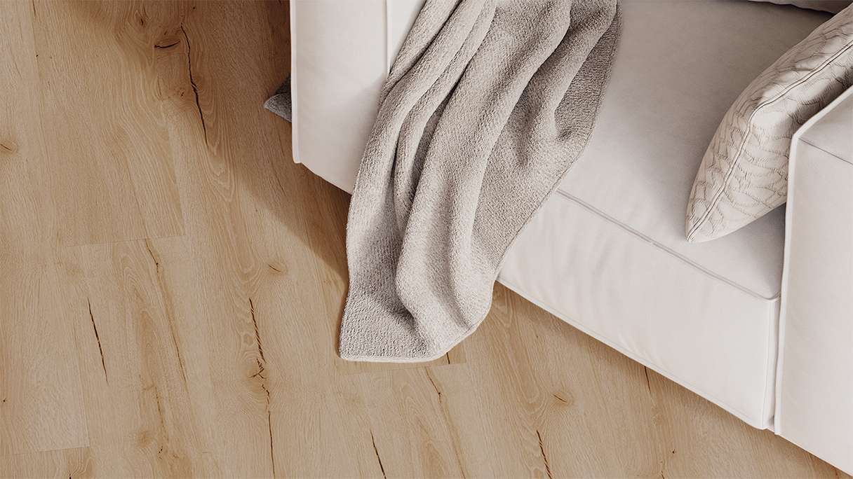 planeo Vinile rigido Klick - HOMEtec Basic 30 IXPE Marrone chiaro Classic | Isolamento acustico integrato (RP-E30-8)