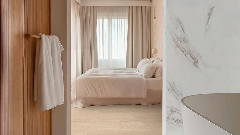 Gerflor Klick Vinyl Rigid - Creation 40 Clic Acoustic Tamo Cream | Isolamento acustico integrato (61301598)