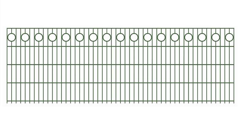 recinzione decorativa a doppio binario Halo 6/6/6 RAL 6005 verde muschio
