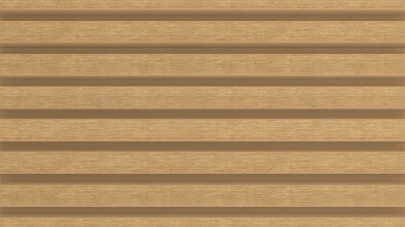 planeo LINEA Slim - Rivestimento per facciate in WPC CoEx, colore sabbia, 2900 x 215 mm