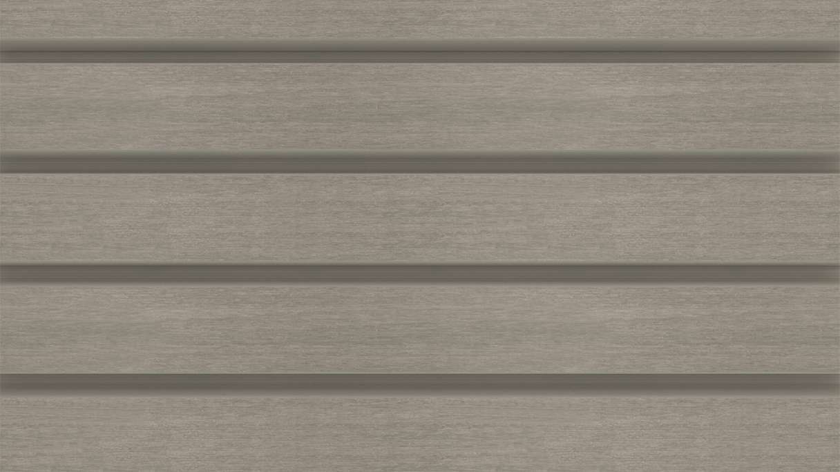 planeo LINEA Wide - Rivestimento per facciate in WPC CoEx, grigio chiaro, 2900 x 181 mm