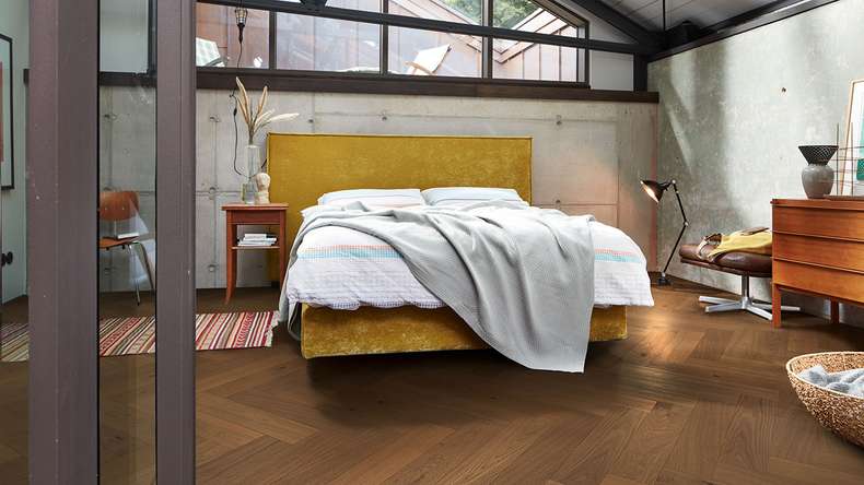 planeo Pavimento in legno - Noble Wood Noce a spina di pesce Notodden | Made in Germany (EDP-4298)