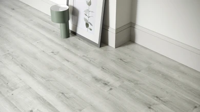 planeo Rigido Vinile ad incastro - SolutionX 2in1 Oak Light Grey | Isolamento acustico integrato (ECF-0076)