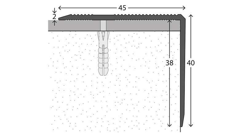 Profilo paragradino planeo 492 argento 250 cm